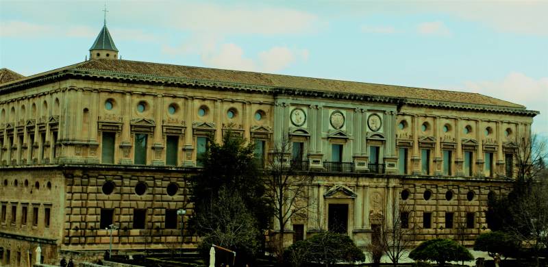 The palace of Carlos V in the Alhambra of Granada